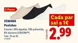 Lidl ESMARA Pezinhos promoção