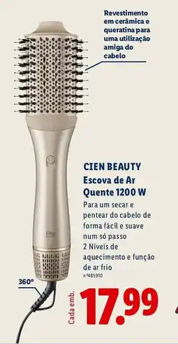 Lidl CIEN BEAUTY Escova de Ar Quente 1200 W promoção