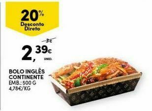 Continente Bom dia Bolo continente promoção