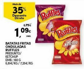 Continente Bom dia Batata chips ruffles promoção