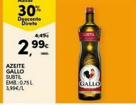 Continente Bom dia Azeite extravirgem gallo promoção