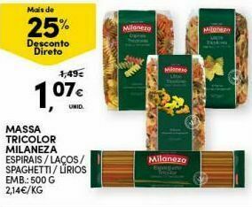 Continente Bom dia Macarrão milaneza promoção