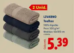Lidl LIVARNO Toalhas promoção