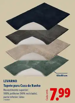 Lidl LIVARNO Tapete para Casa de Banho promoção