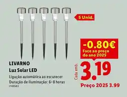 Lidl LIVARNO Luz Solar LED promoção