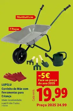 Lidl LUPILU Carrinho de Mão com Ferramentas para Criança promoção
