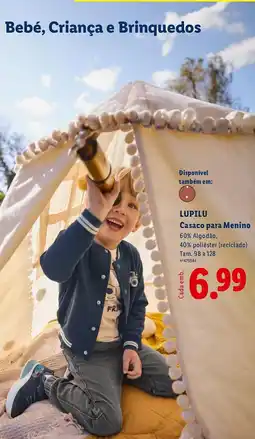 Lidl LUPILU Casaco para Menino 60% Algodão, promoção