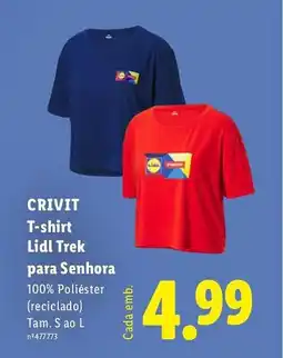 Lidl CRIVIT T-shirt Lidl Trek para Senhora promoção