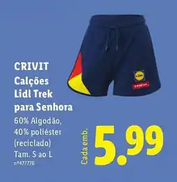Lidl CRIVIT Calções Lidl Trek para Senhora promoção