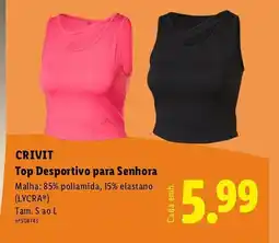 Lidl Cada emb. Top Desportivo para Senhora promoção