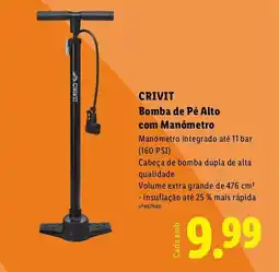 Lidl CRIVIT Bomba de Pé Alto com Manómetro promoção