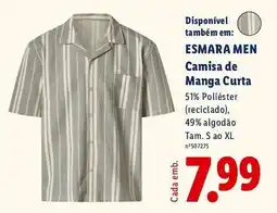 Lidl ESMARA MEN Camisa de Manga Curta promoção