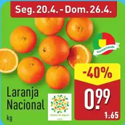 ALDI Laranja Nacional promoção