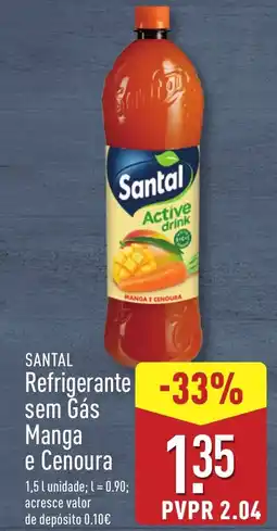 ALDI SANTAL Refrigerante sem Gás Manga e Cenoura promoção