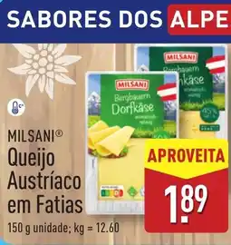 ALDI MILSANI Queijo Austríaco em Fatias promoção