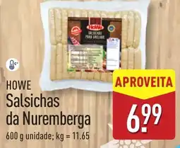 ALDI HOWE Salsichas da Nuremberga promoção