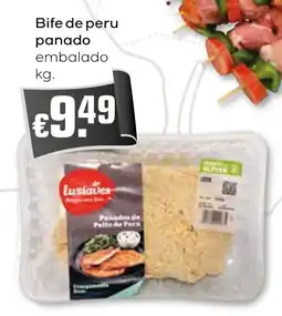 Bolama Bife de peru panado embalado promoção