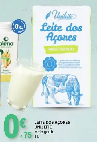 E.Leclerc Leite dos açores unileite meio gordo promoção