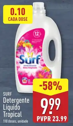 ALDI SURF Detergente Líquido Tropical promoção