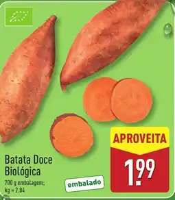 ALDI Batata Doce Biológica promoção