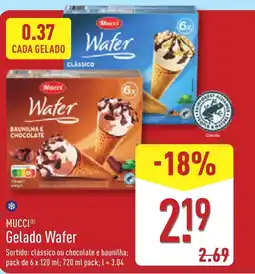 ALDI MUCCI Gelado Wafer promoção