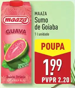 ALDI MAAZA Sumo de Goiaba promoção
