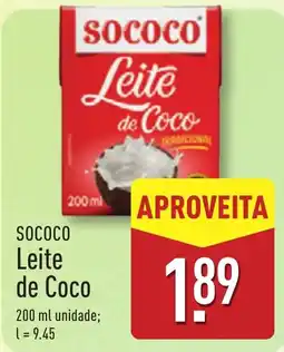 ALDI SOCOCO Leite de Coco promoção