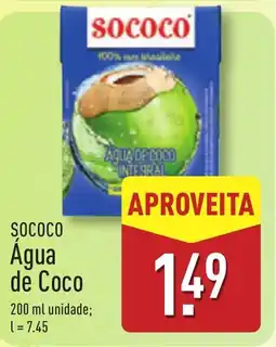 ALDI SOCOCO Água de Coco promoção