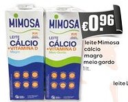 Bolama leite Mimosa cálcio magro meio gordo promoção
