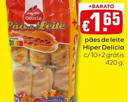 Bolama pães de leite Hiper Delícia c/10+2 grátis promoção