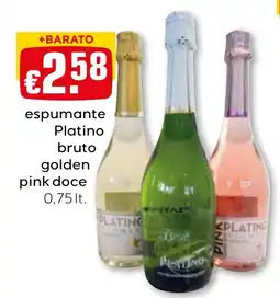 Bolama espumante Platino bruto golden pink doce promoção