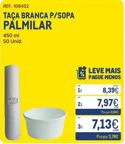 Makro Taça branca p/sopa palmilar promoção