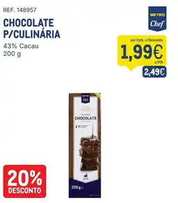 Makro Chocolate p/culinária promoção