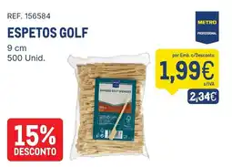 Makro Espetos golf 9 cm promoção