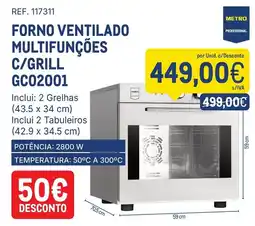 Makro Forno ventilado multifunções c/grill gc02001 promoção
