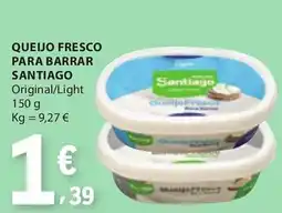 E.Leclerc Queijo fresco para barrar santiago promoção