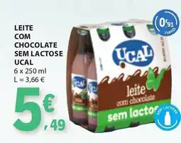 E.Leclerc Leite com chocolate sem lactose ucal promoção