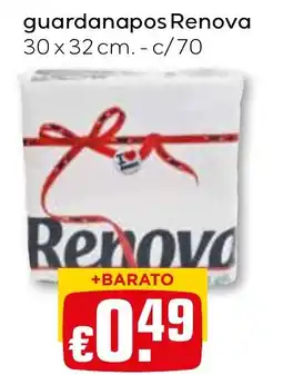 Bolama guardanapos Renova 30 x 32 cm. c/70 promoção