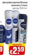 Bolama desodorizante Nivea women/men spray promoção