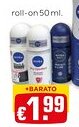 Bolama desodorizante Nivea women/men roll-on promoção