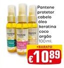 Bolama Pantene protetor cabelo óleo keratina coco argão promoção