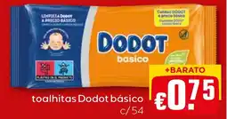 Bolama toalhitas Dodot básico c/54 promoção