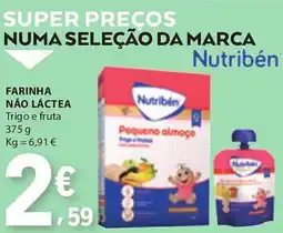 E.Leclerc Farinha não láctea trigo e fruta promoção