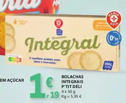 E.Leclerc Bolachas integrais p'tit déli promoção