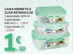 E.Leclerc Caixa hermética click retangular promoção