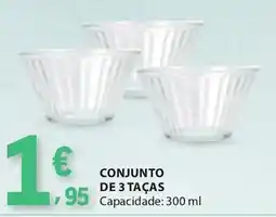 E.Leclerc Conjunto de 3 taças promoção