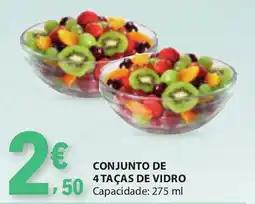 E.Leclerc Conjunto de 4 taças de vidro promoção