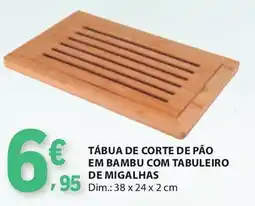 E.Leclerc Tábua de corte de pão em bambu com tabuleiro de migalhas promoção