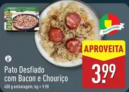 ALDI Pato Desfiado com Bacon e Chouriço promoção