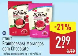 ALDI ITFRUIT Framboesas/ Morangos com Chocolate promoção